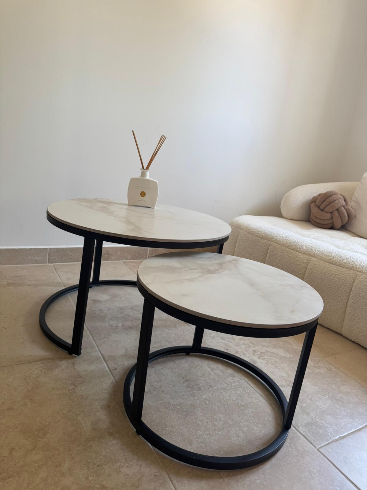 table basse en céramique lots de 2 table