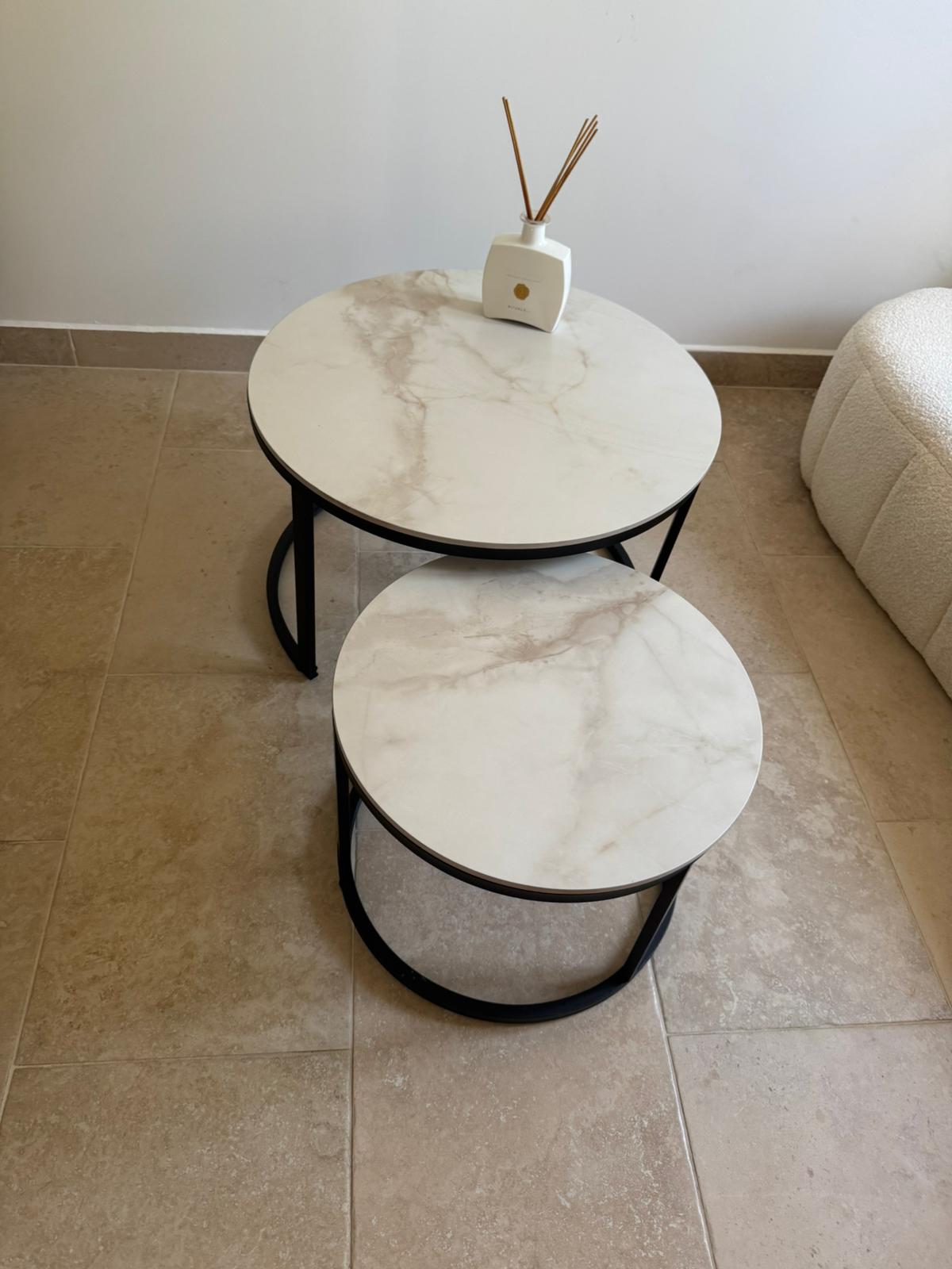 table basse en céramique lots de 2 table